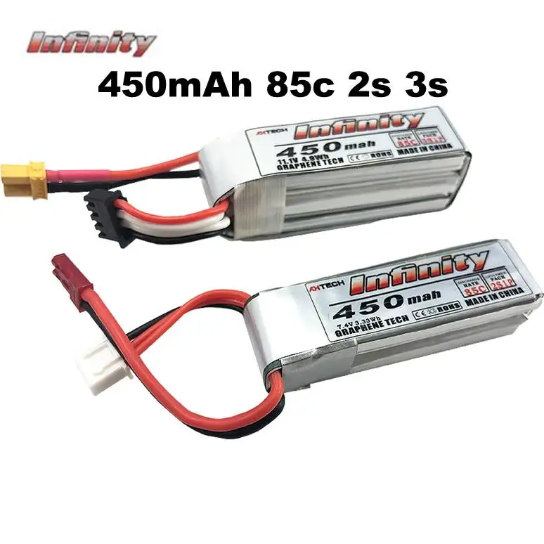 Разъем Infinity LiPo Battey 450 мАч 2S 3S 85C JST XT30 для гоночного дрона RC FPV|Детали и аксессуары| |