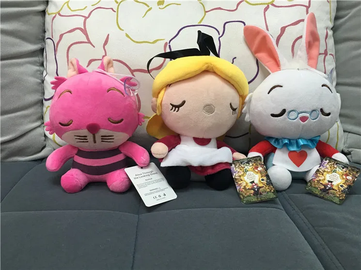 Alice in Wonderland Stuffed Plush Animal Tiger Plush Sweet Lovely Stuffed Baby Kids Toys Bunny Pillow