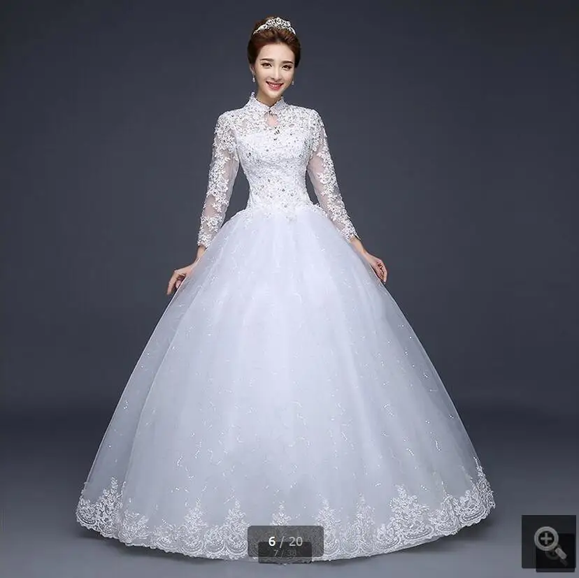 off shoulder white wedding gown