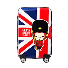 Чехол для мужского костюма с мультипликационным принтом багаж Юнион Джек, винтажный водонепроницаемый противоударный женский чехол на колесиках, дорожная сумка для багажа, maletas