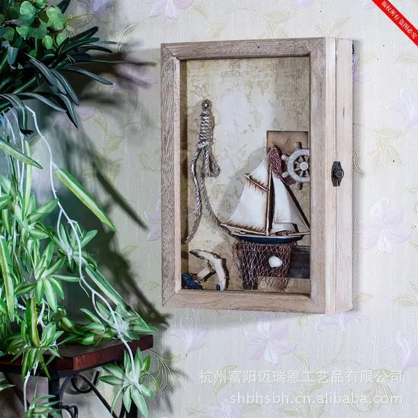 

Marine Mural Wall Decoration Key Storage Boxes Home Crafts Furnishing Handicraft Key Storage Box Home Decoration Ornaments
