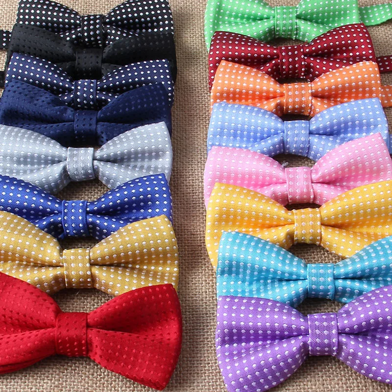 

Children Fashion Formal Cotton Bow Tie Kid Classical Dot Bowties Colorful Butterfly Wedding Party Pet Bowtie Tuxedo Ties