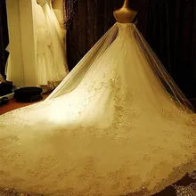 QQ Lover 2019 New Tube Top Crystal Luxury Wedding Dress Bridal gown wedding dresses 2019 vestido