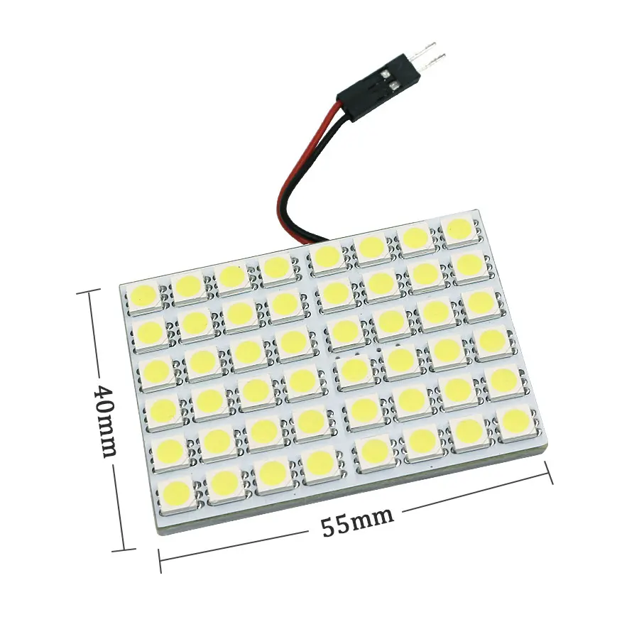 1 комплект белый фестон BA9S T10 W5W светодиодный лампы 5050 48SMD Светодиодная панель для автомобиля лампы авто Интерьер лампа для чтения купол потолочный светильник DC12v