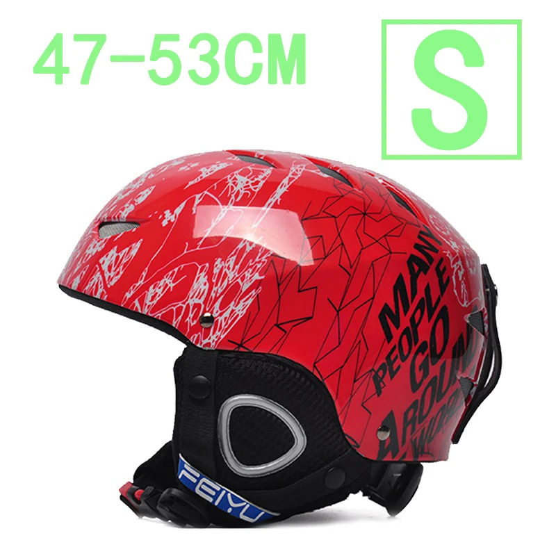 Высококачественный детский лыжный шлем, профессиональный детский шлем для катания на коньках, сноуборде, скейтборде, лыжах, защитные шлемы, детский шлем - Цвет: red size S
