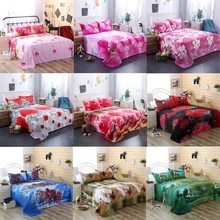 Sábana de cama en 3D, juego de funda de almohada, flor, rosa, lirio, pavo real, Animal para individual, doble, cama King, textiles para el hogar, gran oferta