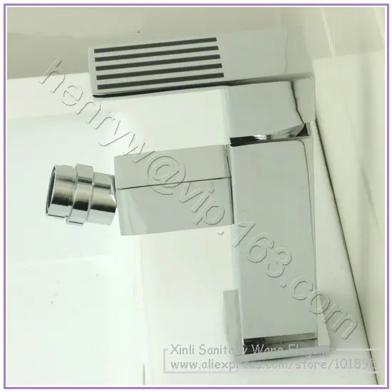 

L16385 - Luxury Deck Mounted Chrome Color Brass Hot & Cold Water Single Handle Bidet Faucet