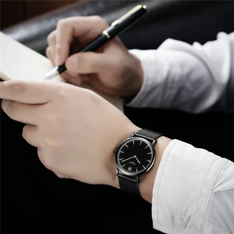 Watch Men GUANQIN Relogio Masculino Gold Simple Mens Watches Top Brand Luxury Ultra Thin Quartz Watch New Year Gifts for Friends (3)