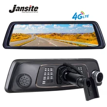 Jansite 10 «сенсорный IPS Видеорегистраторы для автомобилей 4 г Android зеркало GPS FHD 1080 P два объектива Видеорегистраторы для автомобилей Автомобиль зеркало заднего вида камера ADAS BT WI-FI