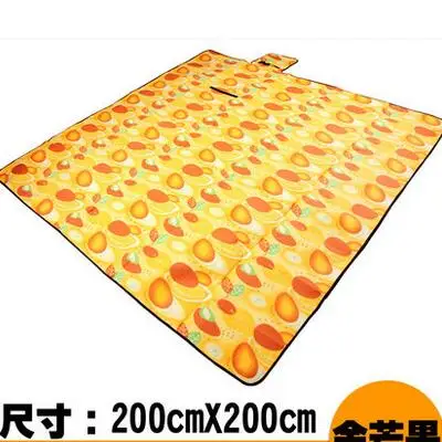 Портативный Открытый складной коврик для пикника Кемпинг алюминиевая пленка водонепроницаемый коврик для ползания пляжный коврик палатка трава одеяло ковер замша - Цвет: Golden Mango