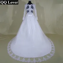 QQ Lover/Новинка года; кружевное платье с длинными рукавами; Vestido De Noiva; сексуальное платье для невесты на спине; свадебное платье принцессы; свадебное платье; Casamento