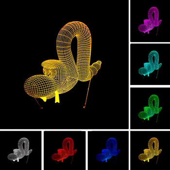 

Creative 3D Balloon Dog Illusion Night Lights Dimming Colorful Gradient Visual Table LED Lamp Valentine's Day Birthday Xmas Gift