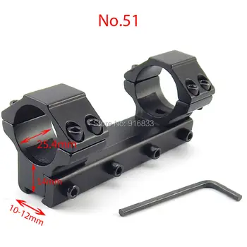

Hot 11mm Aluminum Integral Air Rifle Scope Mounts 25.4mm Diameter Weaver Rail Mount Ring Hunting Accessories