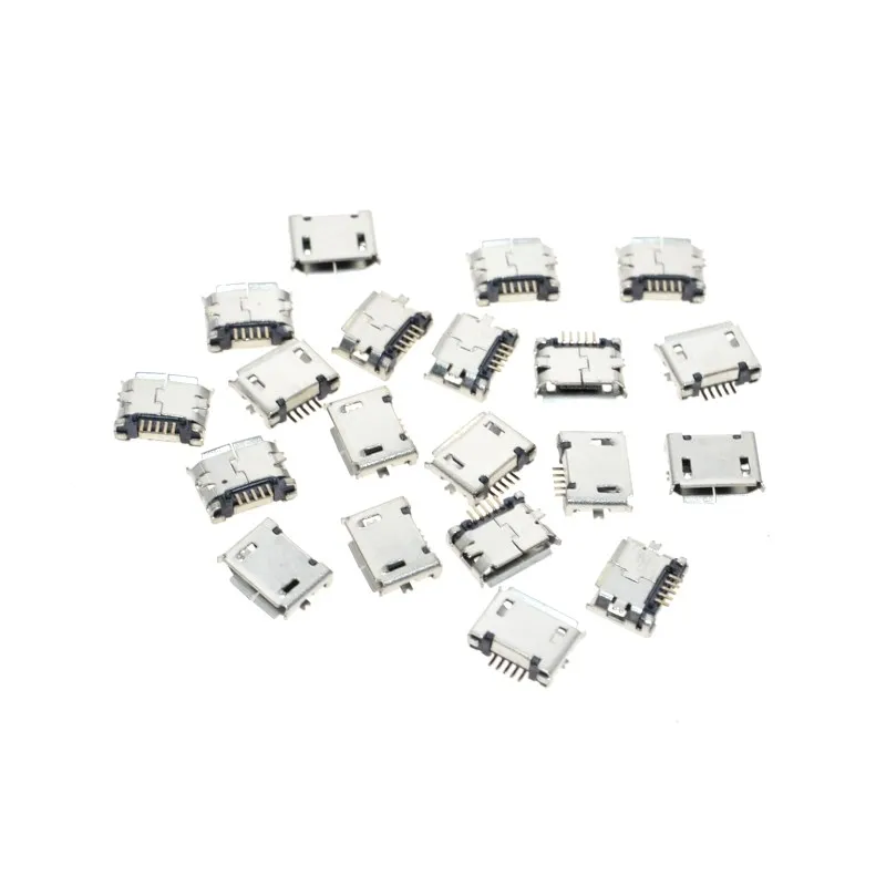 

Micro USB Type B Female Port, 5 Pins 180 Degree, SMD SMT Soldering , PCB mount
