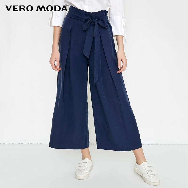 

Vero Moda fashion versatile cropped wide-leg casual pants|318150524