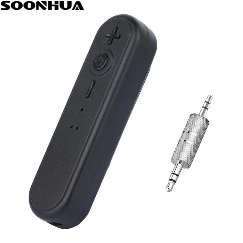 

SOONHUA Mini Car Bluetooth Receiver 3.5mm Converter Wireless Auto AUX Stereo MP3 Audio Adapter With Handsfree Mic For Car Phone