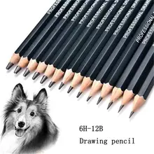 14 шт. школьные художественные принадлежности для рисования и эскиза, набор карандашей для рисования HB 2B 6H 4H 2H 3B 4B 5B 6B 10B 12B 1B