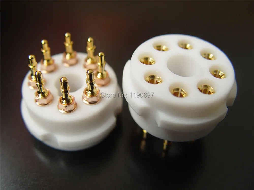

1Piece 8Pin Tube Socket Teflon Socket For KT66 KT88 6SL7 6SN7 6V6 5AR4/GZ34 5R4GY 5U4G 6AS7G 6B4G etc Tube Socket Free Shipping