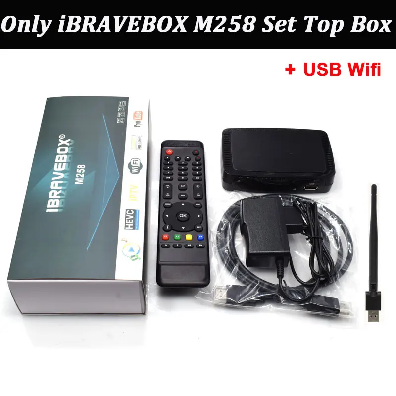 IBRAVEBOX M258 tv Box Поддержка ip tv m3u Youtube H.265 1 год IP tv 1080P HD 2,0 медиаплеер лучше, чем MAG 254 MAG 250 - Цвет: M258 n USB WIFI