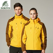 DZRZVD брендовая одежда Мужская Уличная зимняя походная куртка 3 в 1 Ветровка термальное Походное пальто 165