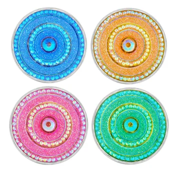 

10PCS/Lot Wholesale Resin Vocheng Ginger Snap Button 18mm 6 Colors Bling Charms Vn-1293*10 Free Shipping