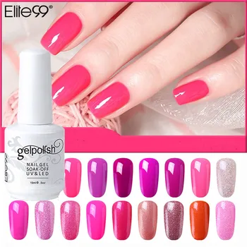 

Elite99 Gel Varnish Pink Glitter Painting Gel Nail Polish Nail Art Manicure Needed Base Top Coat Nail Gel UV Lacquer For Nail