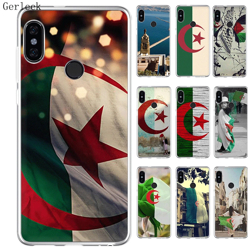 

mobile Phone Case For Xiaomi Redmi Note 6 7 3 Pro 4 4X 5 5A Cover Algeria Flag Bag Shell