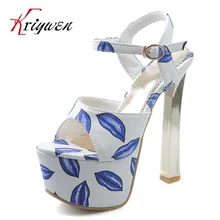 Plus größe 33-40! 2017 sommer sexy Extra 15 cm high heels frau neue design party und club schuhe Pumpt Hohe Qualität peep toe schuhe