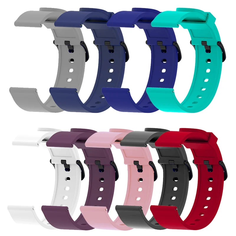 Силиконовый ремешок для спортивных часов для Xiaomi Huami для Amazfit Bip Смарт-часы 20 мм сменный Браслет Смарт-Аксессуары