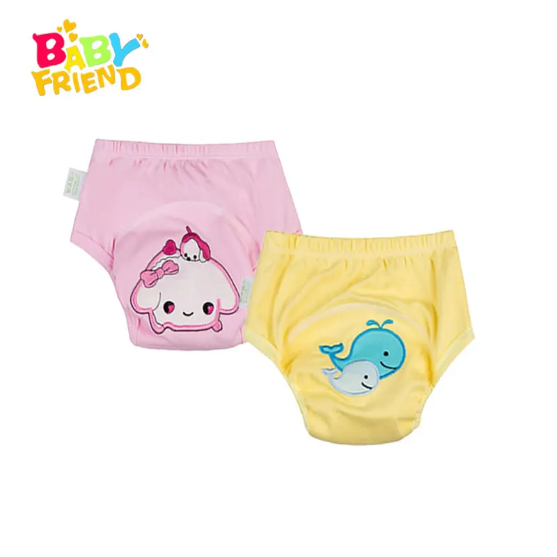 Babyfriend 2 шт. Новая мода Детские Туалет Training брюки для девочек детское нижнее белье мальчиков трусики Ткань Подгузники Пи обучения подгузники - Цвет: Черный