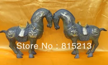 

wang 000894 Asian Antiques A rare Chinese Ming Dynasty bronze dragon and phoenix horse