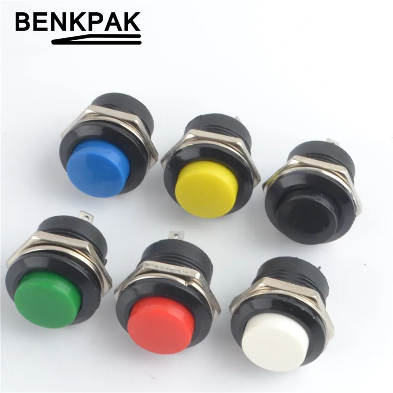 

5pcs momentary push button switch OFF-(ON) 16mm