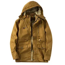 MORUANCLE New Men’s Winter Warm Long Jackets Fleece Lined Thick Thermal Coats For Man Warmful Parkas With Hood Plus Size M-5XL