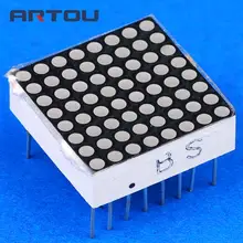 20 шт. 1,9 мм 8*8 точечный матричный светодиодный дисплей Красный общий анод цифровой трубки