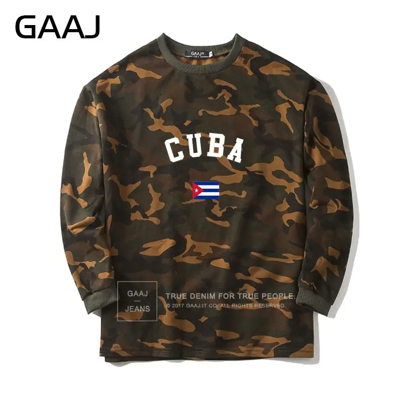 

Cuba Flag Camouflage Sweatshirt Men Women Fidel Castro Printed Camo Jacket 2019 New Brand Clothing Fashion Clothes Streetwear S