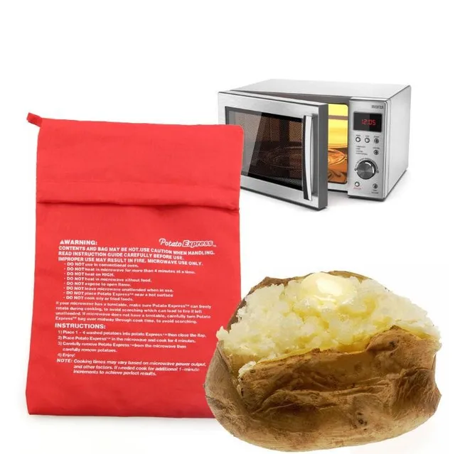 Us 1 25 30 Off Red Microwave Potato Bag Baking Cooking Washable Cooker Baked Potatoes Rice Pocket Oven Quick Fast Kitchen Tools In