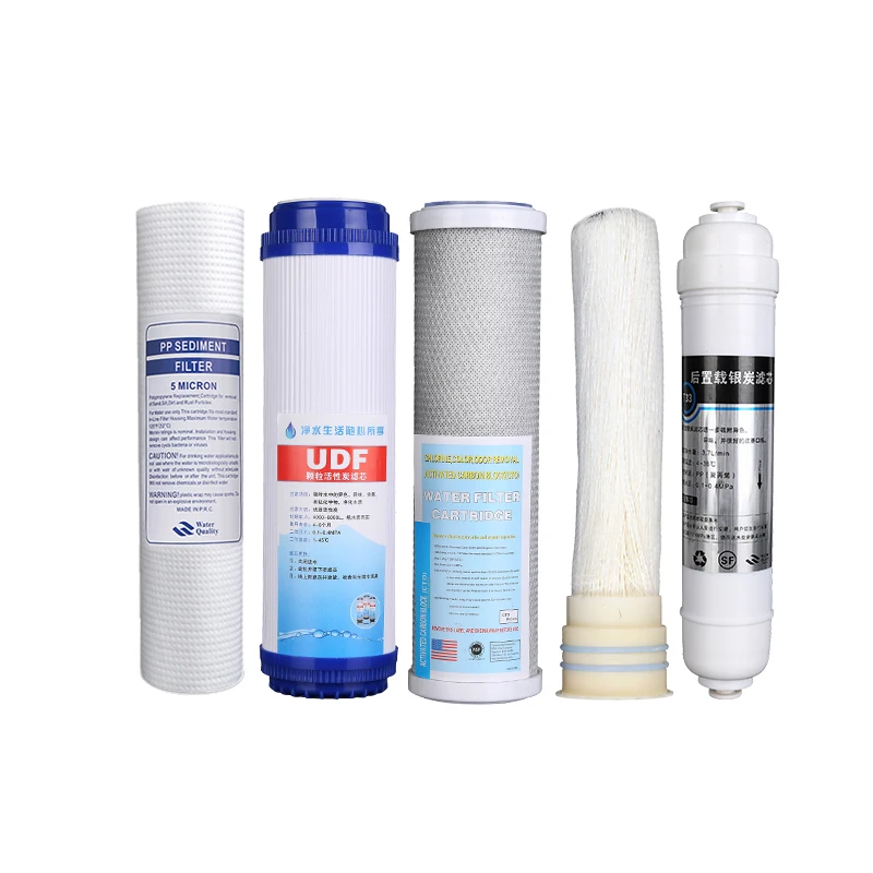 

Household water purifier filter set 10 inch universal full set of pure water machine PP cotton filter tap water purifier accesso