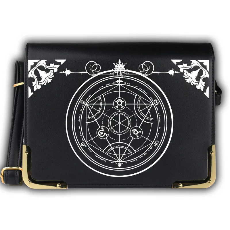 

Japan Anime Fullmetal Alchemist Women Girls Magic Book Lolita JK Student Handbag Shoulder Bag Gift Flap