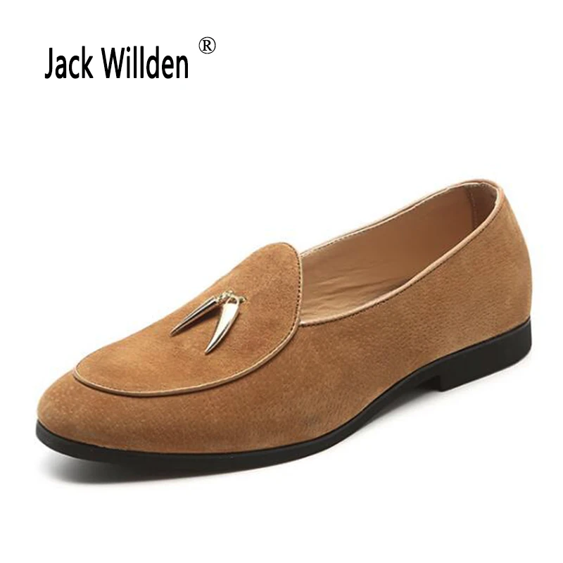 

Jack Willden Suede Tassels Loafers Men Moccasins Slippers Dress Leather Shoes Formal Male's Flat Men's Casual Driving Shoes