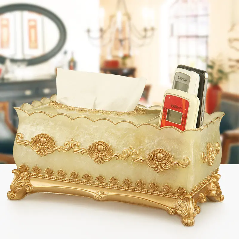 

Paper Holder Resin Tissue Box Living Room Tissue Box Bathroom Toilet Paper Holder Remote Control Storage Box Luxury Paper Holder