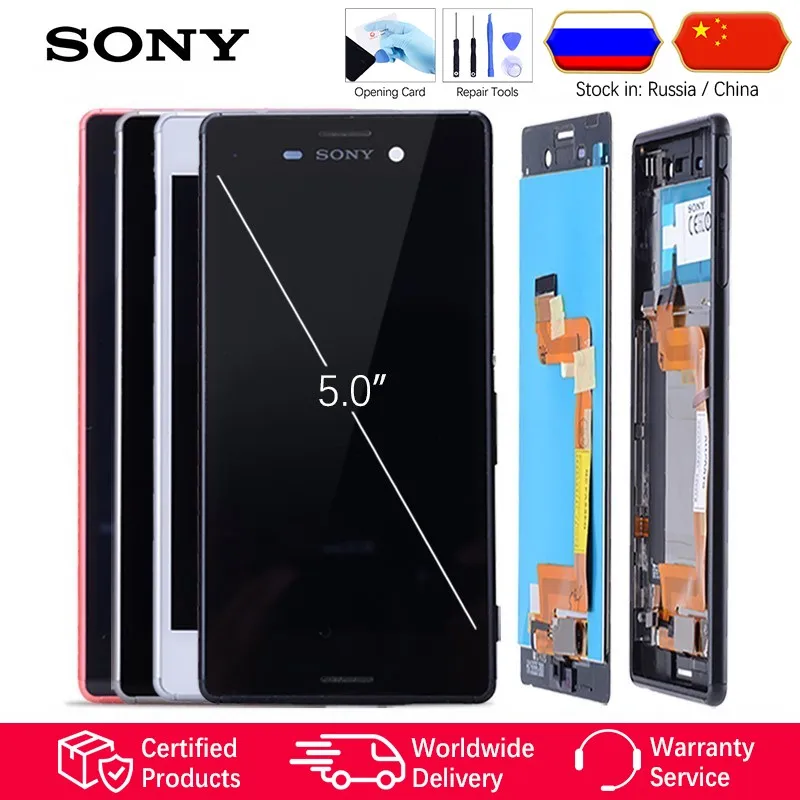 Original Single Dual SIM LCD For SONY Xperia M4 Aqua Display Touch Screen with Frame for SONY Xperia M4 Display E2303 E2333 #4