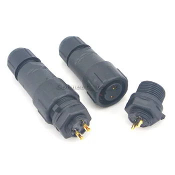 

(10 sets\lot) M14 Waterproof connector 2pin contacts panel type IP68