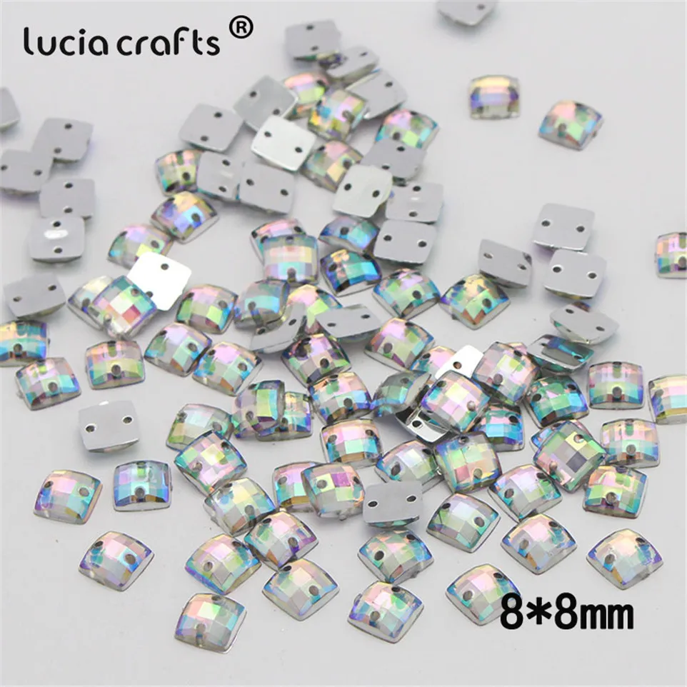 20/25/50/100pcs Multi Shapes AB Color Acrylic Crystal Stone Flatback Rhinestone Beads DIY Sew On Clothing Bags Accessories D1303