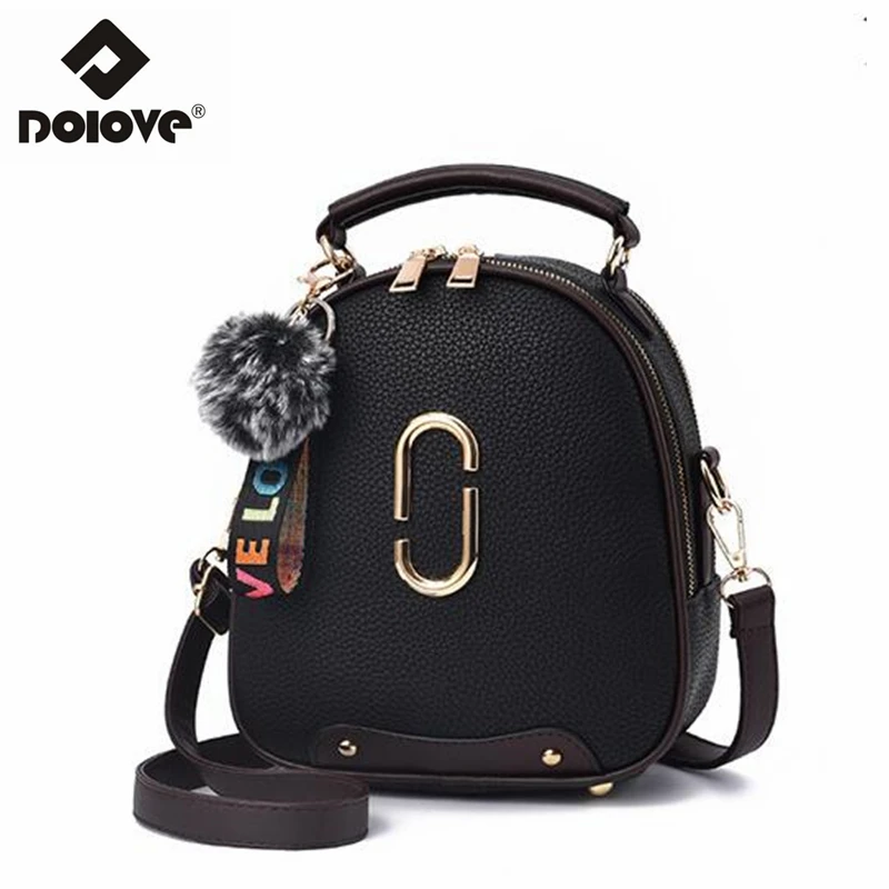 

DOLOVE 2018 fashionable new Style women's backpack, letter satchel, single-shoulder hand travel backpack
