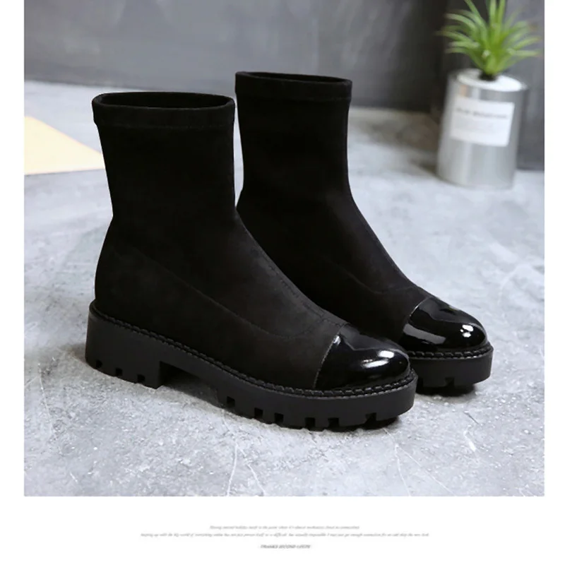 

Strech boots for women fashon ankle strech boots tenis masculino adulto zapatillas mujer office ladies career zapatos de mujer