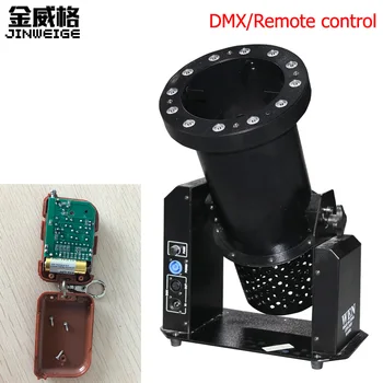

Free Shipping DMX/Remote Control 1200W Confetti Blower Stage Effect Cannon Confetti Machine With 12x3w For Stage Dj Equipment