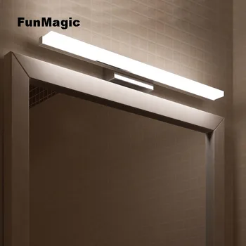 

Modern LED Stainless Steel Waterproof Bathroom Makeup Front Mirror Light Wall Lamp Bathroom Vanity Lighting Wall Mounted Fixture