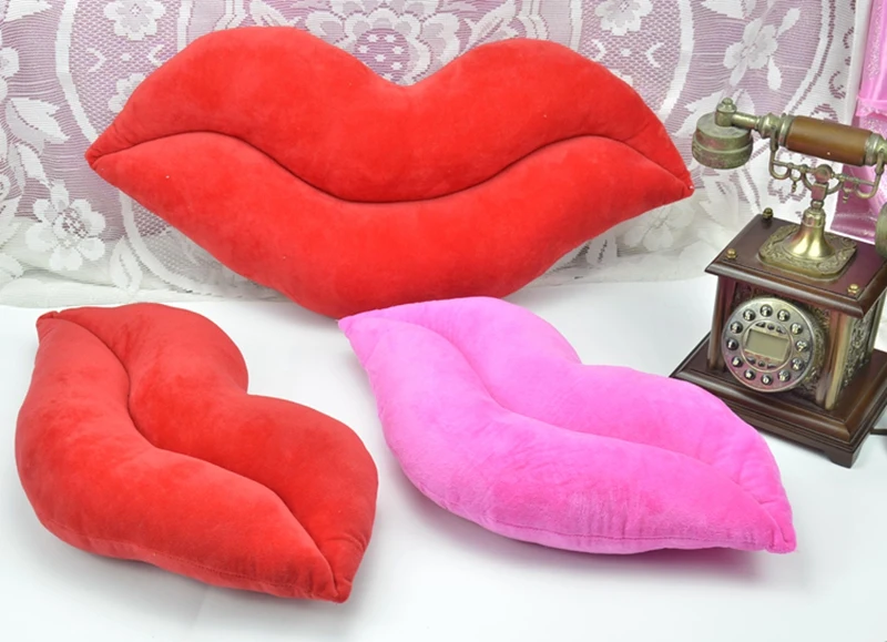 Любимой девушки! Пикантные красные розовые губы подушка плюшевые игрушки мягкие куклы DIY Главная свадебный Декор дети друзья творческий