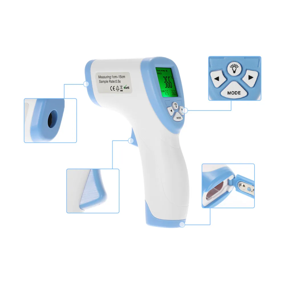 Мультифункциональный цифровой термометр для детей и взрослых, инфракрасный измеритель температуры лба и тела, Бесконтактный пирометр, тестер termometro