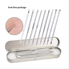 9 шт./лот маска для удаления угрей и черных точек вакуумный Для женщин Красота прыщ, шрам, акне инструмент для удаления прыщей игла экстрактор для удаления набор инструментов